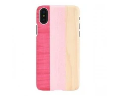 MAN&amp;WOOD išmaniojo telefono dėklas iPhone X/XS rožinis, pyrago formos, baltas