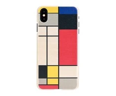 Dėklas MAN&amp;WOOD SmartPhone case iPhone X/XS modrian wood baltas