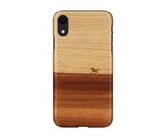 Juodas telefono dėklas iPhone XR, MAN&amp;WOOD Mustang