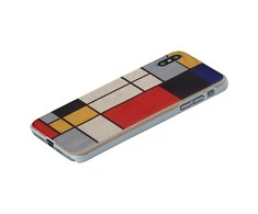 Dėklas MAN&amp;WOOD SmartPhone case iPhone XS Max modrian wood baltas