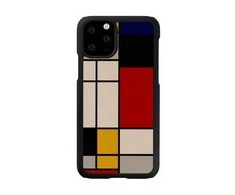 MAN&amp;WOOD SmartPhone dėklas Apple iPhone 11 Pro mondrian wood juodos spalvos