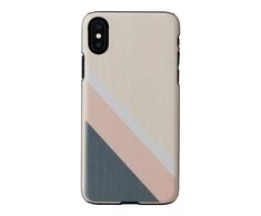 MAN&amp;WOOD išmaniojo telefono dėklas iPhone X/XS rožinis, juodos spalvos