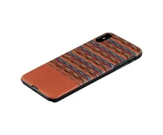 MAN&amp;WOOD išmaniojo telefono dėklas iPhone X/XS rudai languotas juodas
