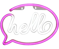 Manta SNL08PKT Style Neon Lights HELLO Rožinė/Baltas