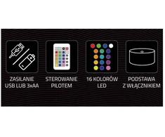 Manta SNL64RGB LED lamp Light decoration Car 3D RGB
