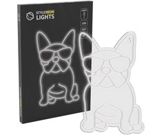 Manta SNL66WH Style Neon Lights FRENCH BULLDOG Baltas