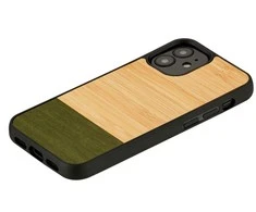 MAN&amp;WOOD dėklas skirtas Apple iPhone 12 mini bamboo skirtasest juodos spalvos