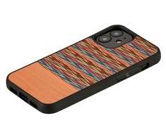 MAN&amp;WOOD dėklas skirtas Apple iPhone 12 mini browny check juodos spalvos