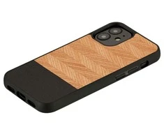 Dėklas MAN&amp;WOOD case for iPhone 12 mini herringbone nero juodas