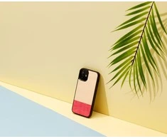 MAN&amp;WOOD dėklas skirtas Apple iPhone 12 mini miss match juodos spalvos