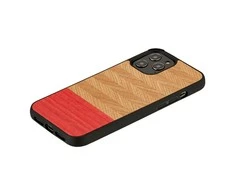 MAN&amp;WOOD dėklas skirtas Apple iPhone 12 Pro Max herringbone azalea juodos spalvos