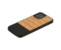 Dėklas MAN&amp;WOOD case for iPhone 12 Pro Max herringbone nero juodas