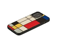 MAN&amp;WOOD dėklas skirtas Apple iPhone 12 Pro Max mondrian wood juodos spalvos