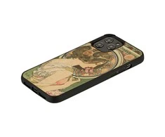 MAN&amp;WOOD dėklas skirtas Apple iPhone 12 Pro Max primrose juodos spalvos