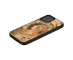 MAN&amp;WOOD dėklas skirtas Apple iPhone 12 Pro Max zodiac juodos spalvos
