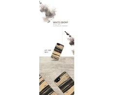 Telefono dėklas MAN&amp;WOOD iPhone 7/8/SE (2020) Baltas Ebony Juodas