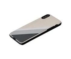 MAN&amp;WOOD išmaniojo telefono dėklas iPhone X/XS pilkas, juodos spalvos