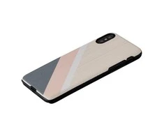 MAN&amp;WOOD išmaniojo telefono dėklas iPhone X/XS rožinis, juodos spalvos