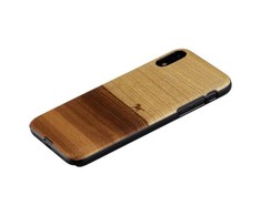 Juodas telefono dėklas iPhone XR, MAN&amp;WOOD Mustang