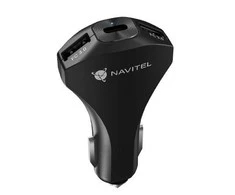 Navitel | Universalus automobilių skirstytuvo įkroviklis | USP45 SLIM | USB-C maitinimas: Iki 27 W, 5V - 3,6A; 9V - 3A; 12V - 2,5A; USB-A maitinimas: Iki 18 W, 5V - 3A; 9V - 2A; 12V - 1,5A | 5 V | Automobilinis įkroviklis