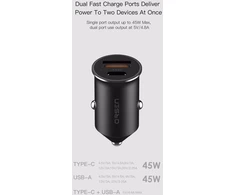 Akumuliatorius Orsen C8 45W Mini Car Charger juodas