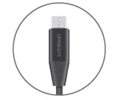 Orsen S32 Micro Data Cable 2.1A 1.2m juodas