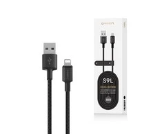 Orsen S9L USB A and Lightning 2.1A 1m juodas
