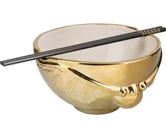 Paladone Golden Snitch Ramen Bowl with Chopsticks