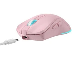 Baracuda belaidė žaidimų pelė TURTLE, 6D, 3200 dpi, rožinės spalvos (BGM-124)