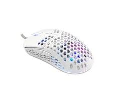 Itin lengva Žaidimų pelė eShark Naginata White, 60g, Pixart PMW3389 jutiklis, su RGB pašvietimu