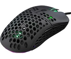 Itin lengva Žaidimų pelė eShark Naginata Black, 60g, Pixart PMW3389 jutiklis, su RGB pašvietimu