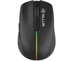 Tellur Silent Click Belaidė pelė Juodas