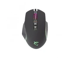 Žaidimų pelė White Shark Gareth Black su RGB pašvietimu