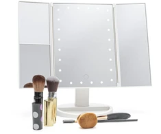 Rio 24 LED Touch Dimmable Makeup Mirror, Baltas