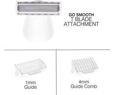 Rio Go Smooth 4-In-1 Lady Shaver &amp; Bikini Trimmer, Baltas