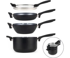 Russell Hobbs RH01840EU7 Stackable metallic marble puodų rinkinys 4pcs