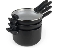 Russell Hobbs RH01840EU7 Stackable metallic marble puodų rinkinys 4pcs