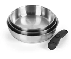 Russell Hobbs RH04033 Stainless Steel 4-Piece Smart Clip Fry Pan Set
