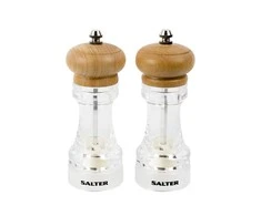 Salter 7607 WDXR Beech Wood Mills Twin