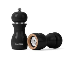 Salter 7613 BKXRA blizgūs druskos ir pipirų malūnėliai, juodi