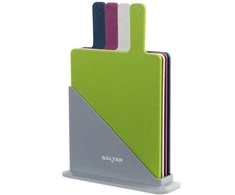 Salter BW047683EU7 Multicoloured 4-Piece Chopping Board Set
