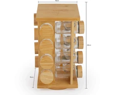 Salter BW127771 Bamboo Rotating Spice Rack
