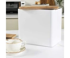Salter BW12899WEU7 Toronto Bread Bin Baltas/Wooden