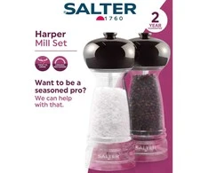 Salter BW12949GEU7 Harper Mill Set Clear/Pilkas