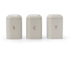 Salter BW13729OEU7 Pebble 3-Piece Canister Set Stone
