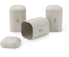 Salter BW13729OEU7 Pebble 3-Piece Canister Set Stone