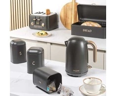 Salter BW13731EU7 Pebble 4-Piece Countertop Set Charcoal