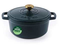 Salter BW13771GR Chester 3.4L Cast Iron Casserole Pot 24 cm Žalias