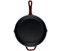 Salter BW13773R 26cm Cast Iron FryPan, Raudona