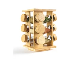 Salter BW14238 Bamboo Rotating Spice Rack